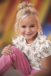 Baumwolljersey Digital Blütenregen - softweiß