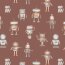 Baumwolljersey Digital Roboter - cognac