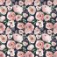 Baumwolljersey Digital Rosen - dunkelblau