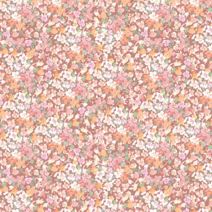 Baumwolljersey Digital kleine Blumen - perlrosa