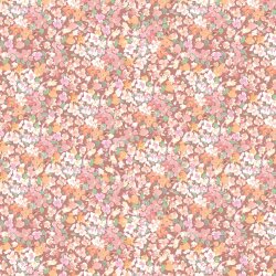 Baumwolljersey Digital kleine Blumen - perlrosa