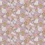 Baumwolljersey Blütenmix - moosbeerenrot