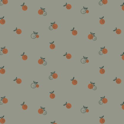 Baumwolljersey Organic Orangen - dunkelmint