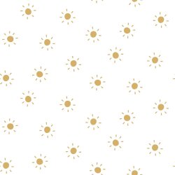 Baumwolljersey Sonne - weiß