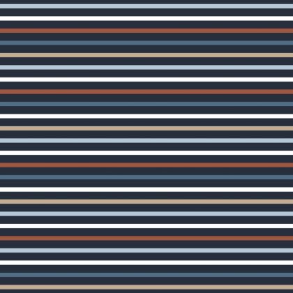 Baumwolljersey Streifen - dunkelblau