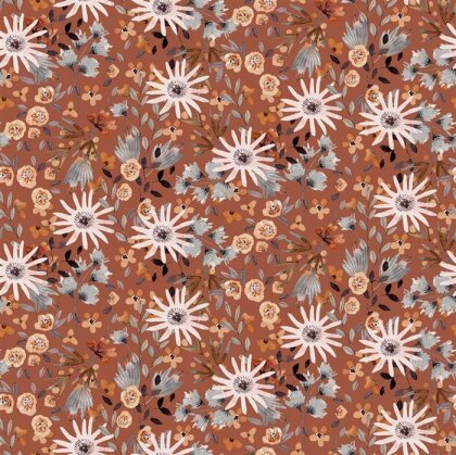 Ganzjahressweat Digital StrohBlumen - terrakotta