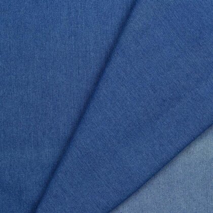 Jeansstoff Stretch Recycled - jeansblau