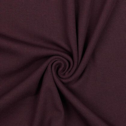 Rippenjersey *Vera* - aubergine