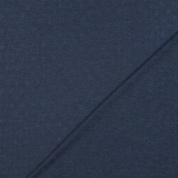 Feinstrickjersey *Vera* Lochmuster - dunkelblaublau meliert