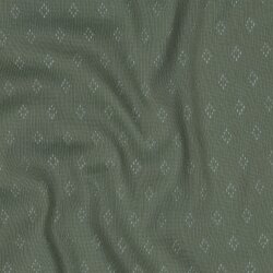 Feinstrickjersey *Vera* Lochmuster - altgrün