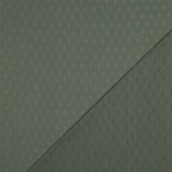 Feinstrickjersey *Vera* Lochmuster - altgrün