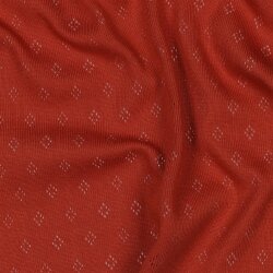 Feinstrickjersey *Vera* Lochmuster - steinrot