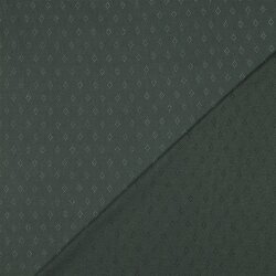 Feinstrickjersey *Vera* Lochmuster - dunkelgrün