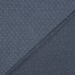 Feinstrickjersey *Vera* Lochmuster - dunkelblau meliert