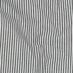 Baumwollpopeline Streifen 3mm, garngefärbt - schwarz