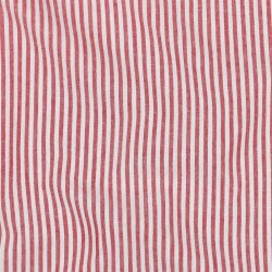 Baumwollpopeline Streifen 3mm, garngefärbt - rot