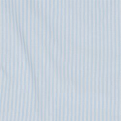 Baumwollpopeline Streifen 3mm, garngefärbt - hellblau