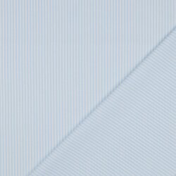 Baumwollpopeline Streifen 3mm, garngefärbt - hellblau