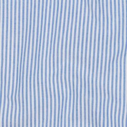 Baumwollpopeline Streifen 3mm, garngefärbt - himmelblau