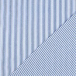 Baumwollpopeline Streifen 3mm, garngefärbt - himmelblau