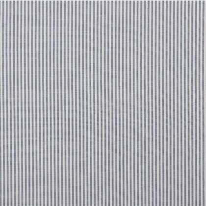 Baumwollpopeline Streifen 3mm, garngefärbt - blau