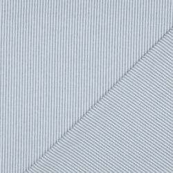 Baumwollpopeline Streifen 3mm, garngefärbt - blau