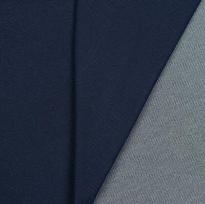 Baumwolljersey Jeans-Optik - dunkelblau