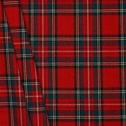 Gabardine Schottenkaro Stretch - rot