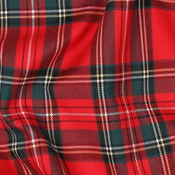 Gabardine Schottenkaro Stretch - rot