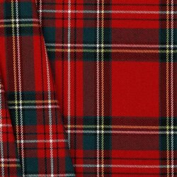 Gabardine Schottenkaro Stretch - rot