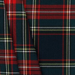 Gabardine Schottenkaro Stretch - dunkelblau