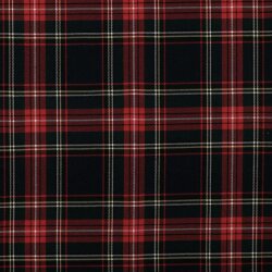 Gabardine Schottenkaro Stretch - dunkelblau