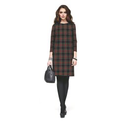 Gabardine Schottenkaro Stretch - dunkelblau
