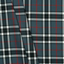 Gabardine Schottenkaro Stretch - grau/schwarz/rot