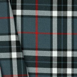 Gabardine Schottenkaro Stretch - grau/schwarz/rot