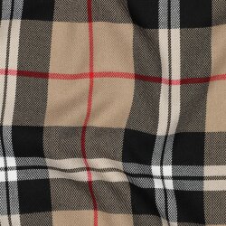 Gabardine Schottenkaro Stretch - sand/schwarz/rot