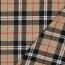 Gabardine Schottenkaro Stretch - sand/schwarz/rot
