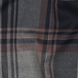 Gabardine Schottenkaro Stretch - dunkelblau/grau/rost