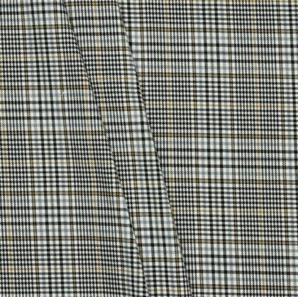 Gabardine Schottenkaro Stretch - creme/braun/schwarz
