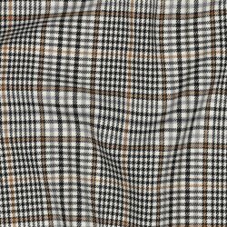 Gabardine Schottenkaro Stretch - creme/braun/schwarz
