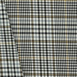 Gabardine Schottenkaro Stretch - creme/braun/schwarz