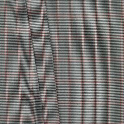 Gabardine Schottenkaro Stretch - schwarz/weiss/rot