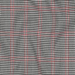 Gabardine Schottenkaro Stretch - schwarz/weiss/rot