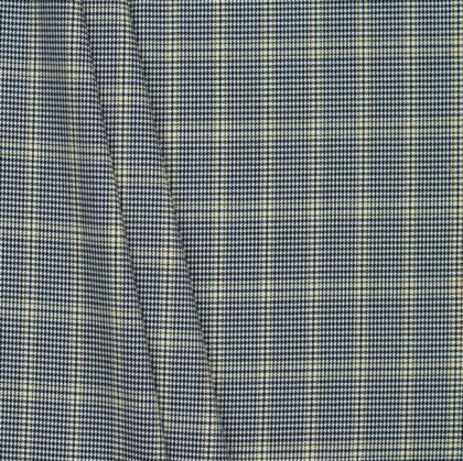 Gabardine Schottenkaro Stretch - schwarz/weiss/ocker