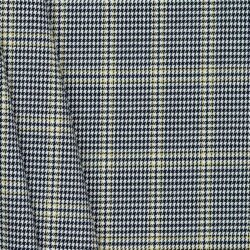 Gabardine Schottenkaro Stretch - schwarz/weiss/ocker