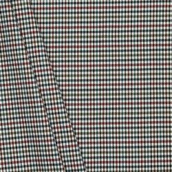 Gabardine Schottenkaro Stretch - altweiss/petrol/weinrot
