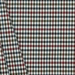 Gabardine Schottenkaro Stretch - altweiss/petrol/weinrot
