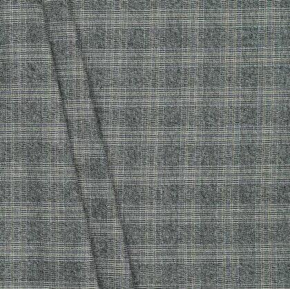 Gabardine Schottenkaro Stretch - altweiss/schwarz/taupe