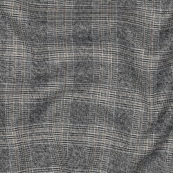Gabardine Schottenkaro Stretch - altweiss/schwarz/taupe