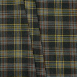 Gabardine Schottenkaro Stretch - grau/ocker/rost